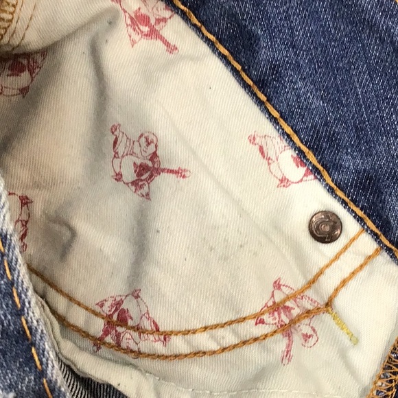 True Religion Bobby distressed wide leg jeans 29 - Picture 6 of 14